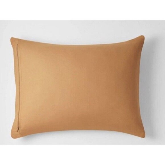 Casaluna Sham Reversible Chambray Cotton Standard 20"x26" Natural Warm Brown - Picture 2 of 7